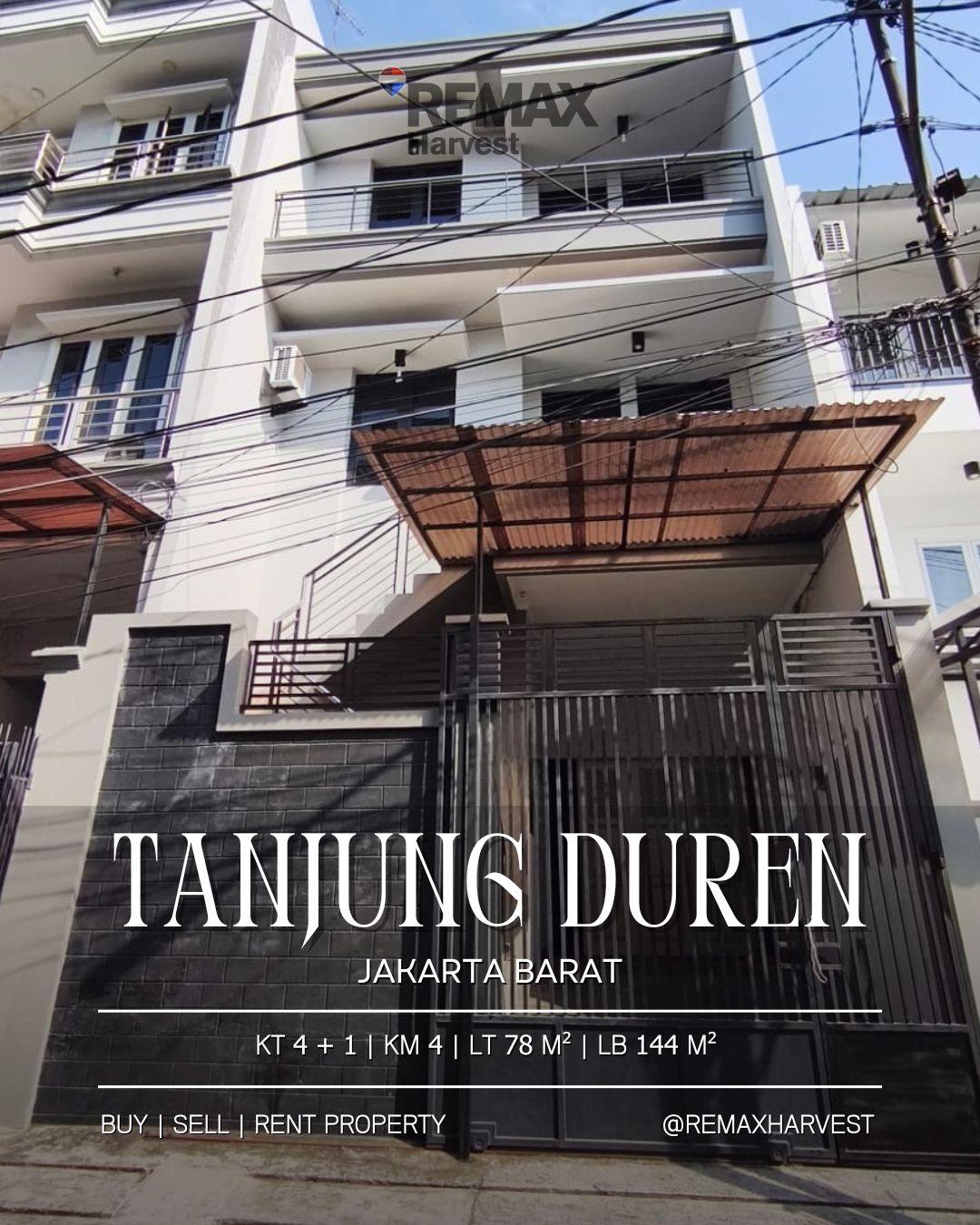 Rumah 4 KT 4 KM di Tanjung Duren